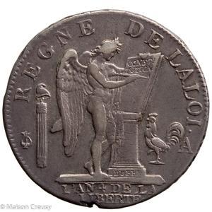 Constitution half Ecu 3 livres 1792 Paris