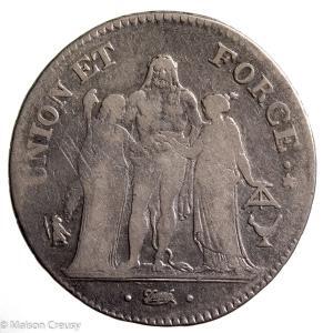 Directoire 5 francs union et force an 6 Bordeaux