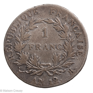 Napoleon I 1 franc An 12 Bordeaux
