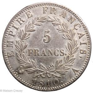 Napoleon I 5 francs 1810 Paris