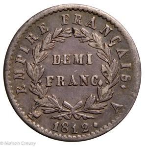 Napoleon I 1/2 franc 1812 Paris