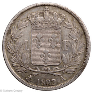 Louis XVIII 1 Franc 1822 Paris