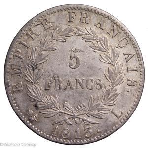 Napoleon I 5 francs 1813 Bayonne