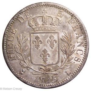 Louis XVIII 5 francs 1815 Bayonne