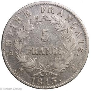 Napoleon I 5 francs 1813 Nantes