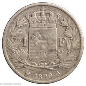 Louis XVIII 1 franc 1820 Paris