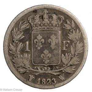 Louis XVIII 1 franc 1823 Lille