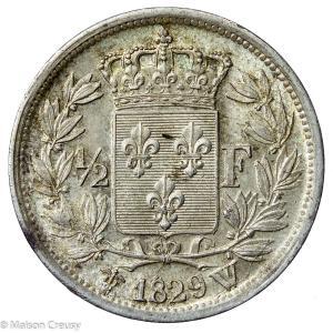Charles X half franc 1829 Lille