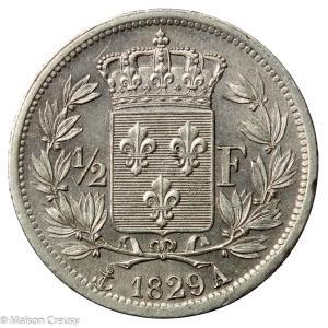 Charles X 1/2 franc 1829 Paris