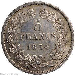 Louis Philippe 5 francs 1834 Rouen