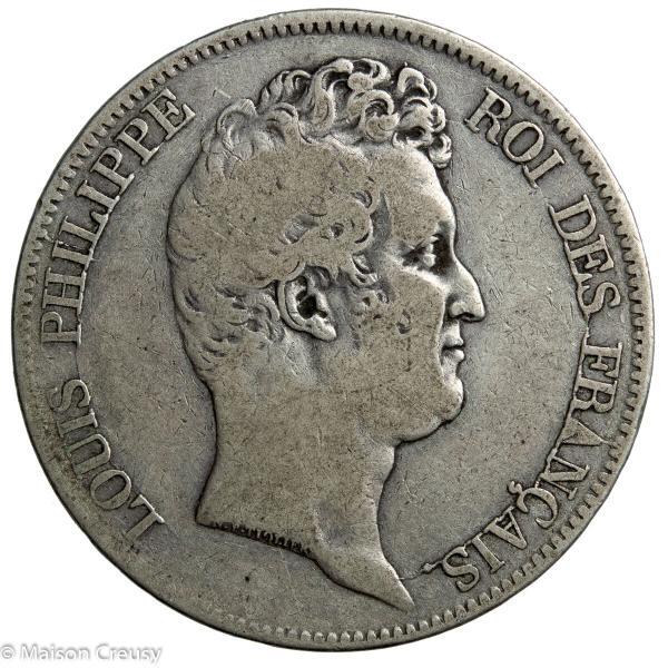 Louis Philippe 5 francs without I 1830 Rouen