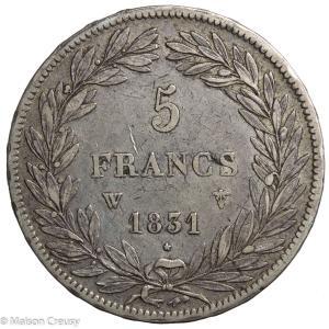 Louis Philippe 5 francs 1831 Lille