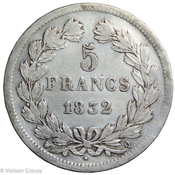 Louis Philippe 5 francs 1832 Perpignan