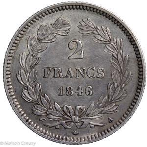Louis Philippe 2 francs 1846 Paris