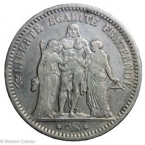Second Republic 5 francs 1848 Bordeaux