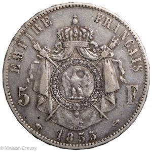 Napoleon III 5 francs 1855 Paris