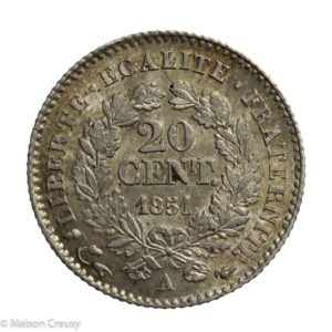 II République 20 centimes 1851 Paris