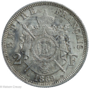 Napoleon III 2 francs 1869 Paris