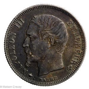 Napoléon III 50 centimes 1860 Strasbourg bee