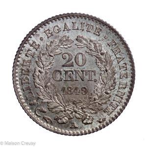 Republic 20 centimes 1849 Paris
