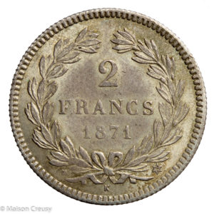 2 francs 1871 K sans légende