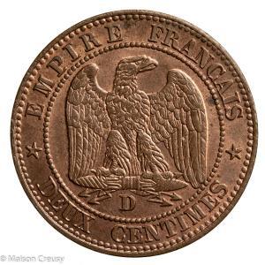 Napoleon III 2 centimes 1854 Lyon