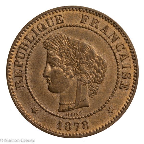 Third Republic 5 centimes 1878 Paris
