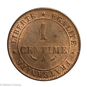 Third Republic 1 centime 1882 Paris