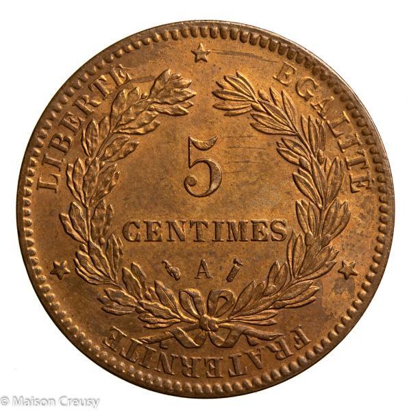 Third Republic 5 centimes Ceres 1887 Paris