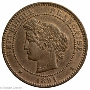 Third Republic 10 centimes 1891 Paris
