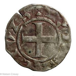 Louis VII denier 2eme type frappé à Paris