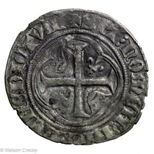 Charles VIII blanc à la couronne frappé à Paris