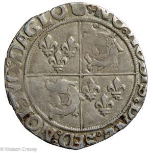 François I teston du Dauphiné 1er type frappé à Crémieu