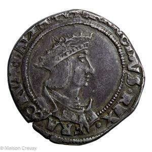 François I the Father and Restorer of Letters AR Teston du Dauphiné 4th type Grenoble mint