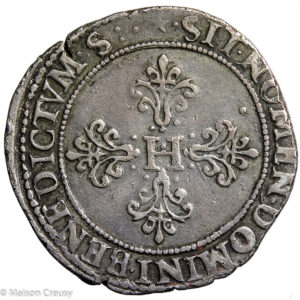 Henri III Franc au buste avec fraise Toulouse