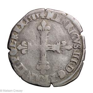 HenriIII-QuartEcu1583F