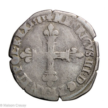 HenriIII-QuartEcu1583F