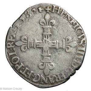 HenriIII-QuartEcu1582H