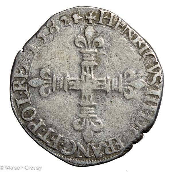 HenriIII-QuartEcu1582H