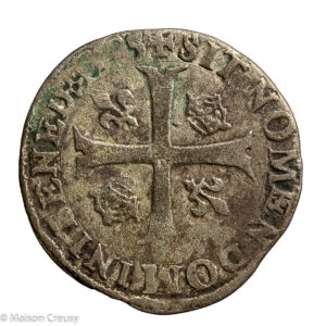Henri IV the great AR Douzain second type 1595 Poitiers mint