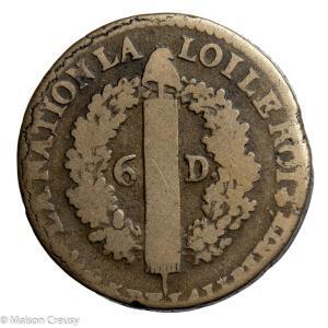 Constitution Æ 6 deniers 1793 Nantes