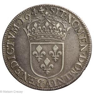 Louis XIV demi écu à la mèche courte 1644 Paris