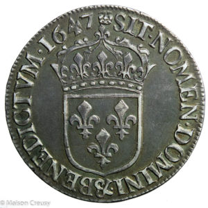 Louis XIV demi écu à la mèche longue 1647 Aix