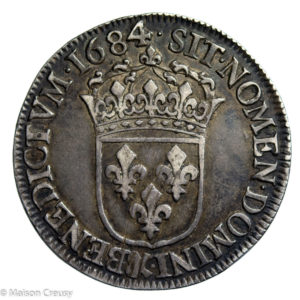 Louis XIV demi écu à la cravate 1684 Aix