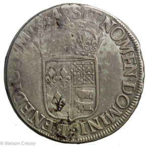 Louis XIV Ecu à la mèche longue du Béarn 1654 Pau