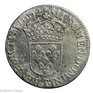 Louis XIV demi écu juvénile 2ème type 1662 Nantes