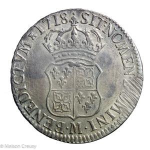 Louis XV écu de France Navarre 1718 Toulouse