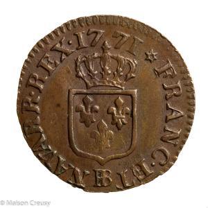 Louis XV Liard à la vieille tête 1771 Strasbourg