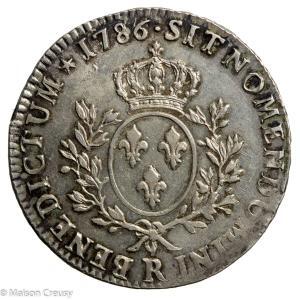 Louis XVI écu aux branches d’olivier 1786 Orléans