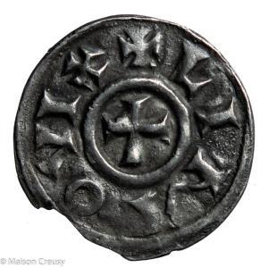 CAROLINGIANS Pepin II King of Aquitaine AR Denier Limoges mint